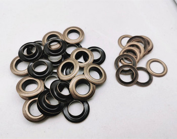 100 комплекта 12 мм месингова дупка с шайба Кожена занаятчийска втулка за ремонт на метална дупка Комплект пръстени за втулка за облекло за шиене на платно