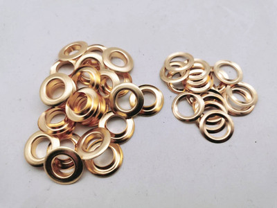 100 készlet 12 mm-es sárgaréz fűzőlyuk alátéttel Bőr kézműves javítógyűrű Fém lyukgyűrű átvezető készlet ruha vászonvarráshoz