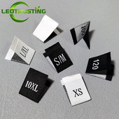 500 komada XXS~7XL crni i bijeli damast velike gustoće Oznake s brojevima veličine Izrežite i presavijte izvezenu odjeću Culotte naljepnice za njegu