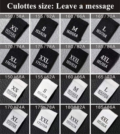 500 komada XXS~7XL crni i bijeli damast velike gustoće Oznake s brojevima veličine Izrežite i presavijte izvezenu odjeću Culotte naljepnice za njegu