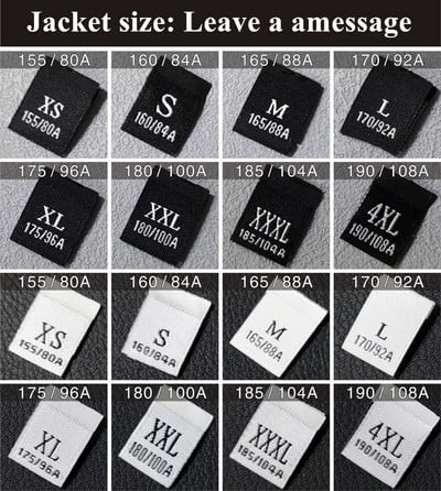 500 komada XXS~7XL crni i bijeli damast velike gustoće Oznake s brojevima veličine Izrežite i presavijte izvezenu odjeću Culotte naljepnice za njegu