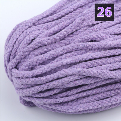 20 meetrit/partii 5 mm puuvillased köied Käsitöö dekoratiivne keerdniit DIY käsitsi valmistatud käsitöötarvikud kodukaunistuse nööride hulgimüük