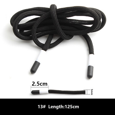 1vnt Sportiniai kelnaitės Virvelė Vyriškos Moteriškos Sportinės Kelnės Megbtuvai Dekoracijos Priedai Virvė DIY Apvali Juoda Virvė