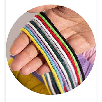 100% натурален памучен шнур за макраме 3 мм шнур от канап за цветни памучни въжета Занаятчийски шнур за Направи си сам Закачалки за плетене на занаяти