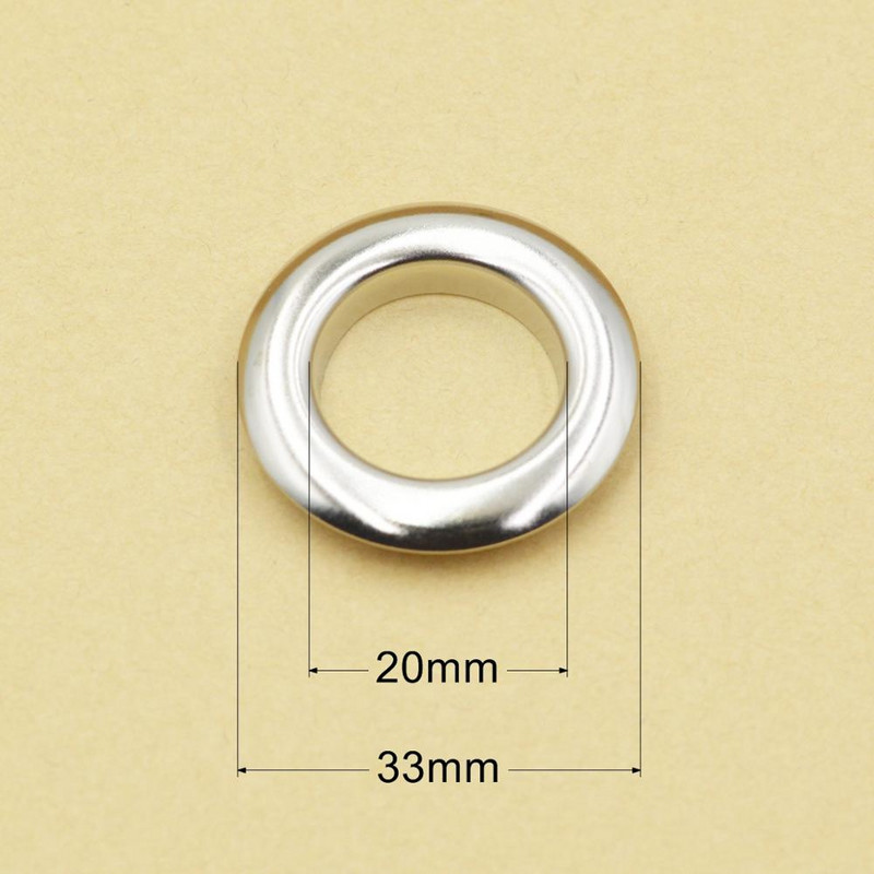 10 kompleta 20 mm srebrno-zlatni crni mjed Materijal velike srebrne ušice s podloškom za pranje, kožne DIY zanatske cipele Kapa za remen