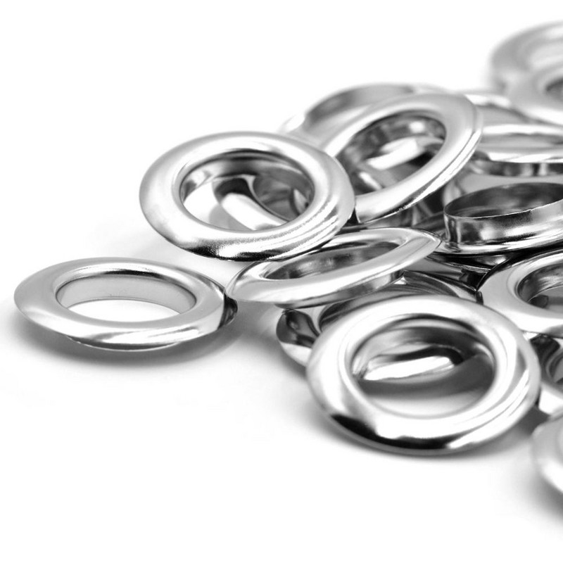 10 kompleta 20 mm srebrno-zlatni crni mjed Materijal velike srebrne ušice s podloškom za pranje, kožne DIY zanatske cipele Kapa za remen