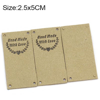 20 buc. Etichete realizate manual cu dragoste Etichete pentru pălării Etichete tricotate lucrate manual Etichete din piele PU pentru haine Decor inimă Accesorii de cusut