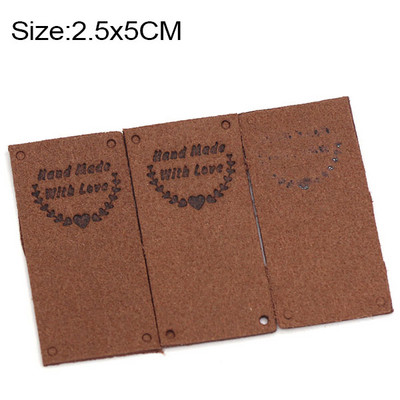 20 buc. Etichete realizate manual cu dragoste Etichete pentru pălării Etichete tricotate lucrate manual Etichete din piele PU pentru haine Decor inimă Accesorii de cusut