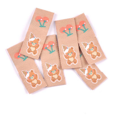 50 komada lijepih medvjedića s izvezenim naljepnicama torba za odjeću za šivanje dječjih odjevnih oznaka pribor za rukotvorine ručne izrade