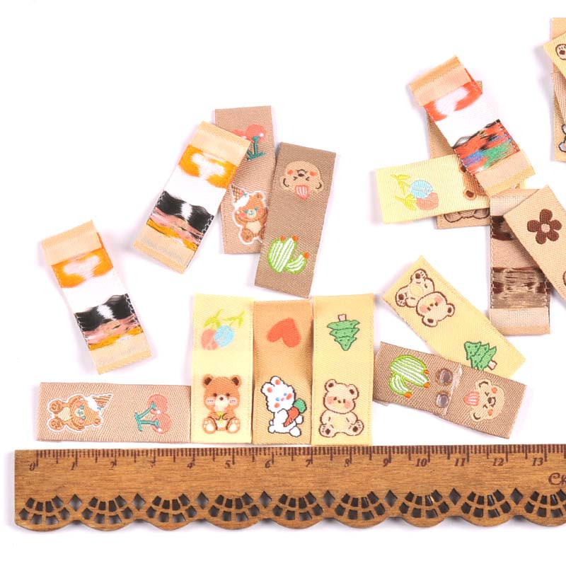 50 komada lijepih medvjedića s izvezenim naljepnicama torba za odjeću za šivanje dječjih odjevnih oznaka pribor za rukotvorine ručne izrade