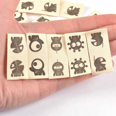 50 komada mješovitih crtanih tiskanih bež naljepnica za djecu Dodaci za šivanje DIY šeširi Torbe Rukotvorine Oznake odjeće Ručno izrađeni pribor c3615