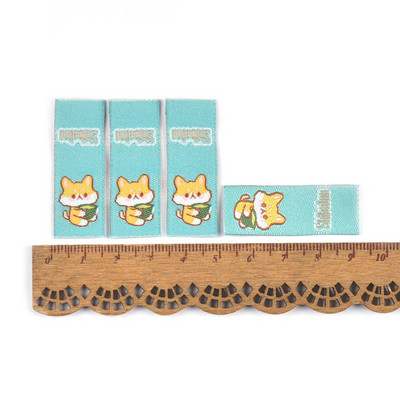 50db Vegyes nyúl/medve rajzfilm hímző címke varrás kiegészítők ruhatáskákhoz Mosható ápolócímke Kézzel készített barkács kézműves c3209