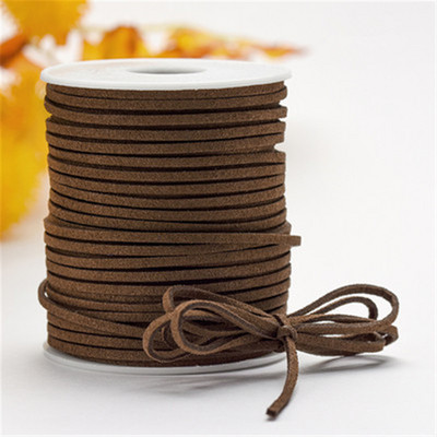 10 metara 2,6 mm ravna vrpca od umjetne brušene kože s pletenicama od kožnog baršuna, kožni remen, traka za nakit, užad za narukvice.