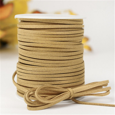 10 metara 2,6 mm ravna vrpca od umjetne brušene kože s pletenicama od kožnog baršuna, kožni remen, traka za nakit, užad za narukvice.