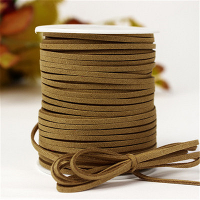 10 metara 2,6 mm ravna vrpca od umjetne brušene kože s pletenicama od kožnog baršuna, kožni remen, traka za nakit, užad za narukvice.