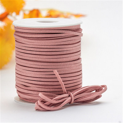 10 metara 2,6 mm ravna vrpca od umjetne brušene kože s pletenicama od kožnog baršuna, kožni remen, traka za nakit, užad za narukvice.