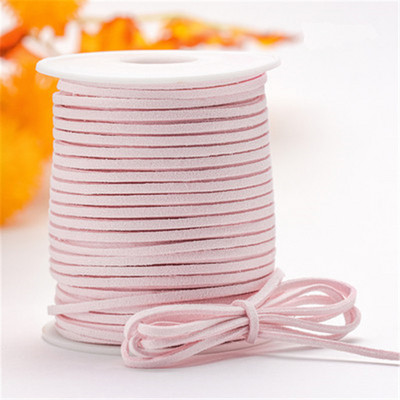 10 metara 2,6 mm ravna vrpca od umjetne brušene kože s pletenicama od kožnog baršuna, kožni remen, traka za nakit, užad za narukvice.