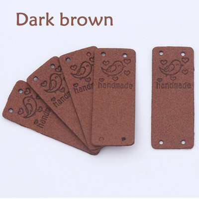 10 komada ručno izrađenih s naljepnicama ljubavnih ptica Oznake za odjeću Ručno izrađene naljepnice od PU kože DIY šeširi Torbe Oznake za šivanje Odjevni dodaci