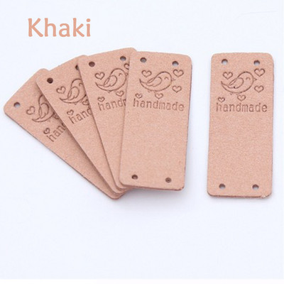 10 komada ručno izrađenih s naljepnicama ljubavnih ptica Oznake za odjeću Ručno izrađene naljepnice od PU kože DIY šeširi Torbe Oznake za šivanje Odjevni dodaci