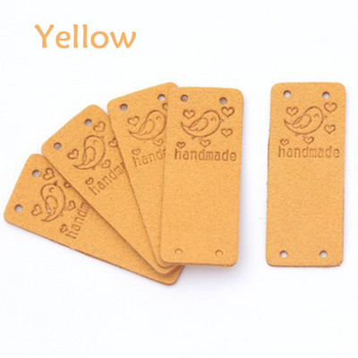 10 komada ručno izrađenih s naljepnicama ljubavnih ptica Oznake za odjeću Ručno izrađene naljepnice od PU kože DIY šeširi Torbe Oznake za šivanje Odjevni dodaci