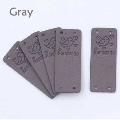 10 komada ručno izrađenih s naljepnicama ljubavnih ptica Oznake za odjeću Ručno izrađene naljepnice od PU kože DIY šeširi Torbe Oznake za šivanje Odjevni dodaci