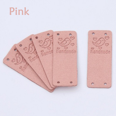 10 komada ručno izrađenih s naljepnicama ljubavnih ptica Oznake za odjeću Ručno izrađene naljepnice od PU kože DIY šeširi Torbe Oznake za šivanje Odjevni dodaci