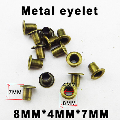 300GAB 8*7*4MM bronzas toņa METAL EYELETS Apģērba poga ZĪMOLA Šūšanas Apģērbi Piederumu pogas ROUND ME-026p