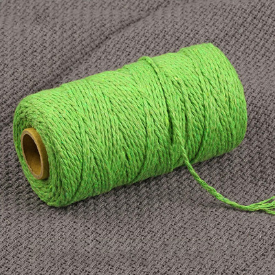 Bohemia Wedding Party Kućni dekor 2mm 100M Makrame kabel Uže Pamučni konac Konac Žice Rukotvorine DIY Šivanje Ručno izrađene zidne zavjese