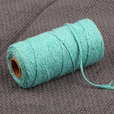 Bohemia Wedding Party Kućni dekor 2mm 100M Makrame kabel Uže Pamučni konac Konac Žice Rukotvorine DIY Šivanje Ručno izrađene zidne zavjese