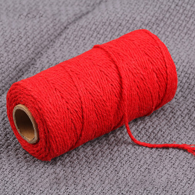 Bohemia Wedding Party Kućni dekor 2mm 100M Makrame kabel Uže Pamučni konac Konac Žice Rukotvorine DIY Šivanje Ručno izrađene zidne zavjese