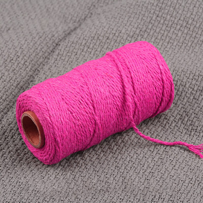 Bohemia Wedding Party Kućni dekor 2mm 100M Makrame kabel Uže Pamučni konac Konac Žice Rukotvorine DIY Šivanje Ručno izrađene zidne zavjese