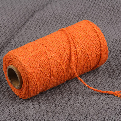 Bohemia Wedding Party Kućni dekor 2mm 100M Makrame kabel Uže Pamučni konac Konac Žice Rukotvorine DIY Šivanje Ručno izrađene zidne zavjese