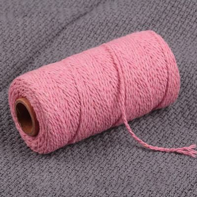 Bohemia Wedding Party Kućni dekor 2mm 100M Makrame kabel Uže Pamučni konac Konac Žice Rukotvorine DIY Šivanje Ručno izrađene zidne zavjese