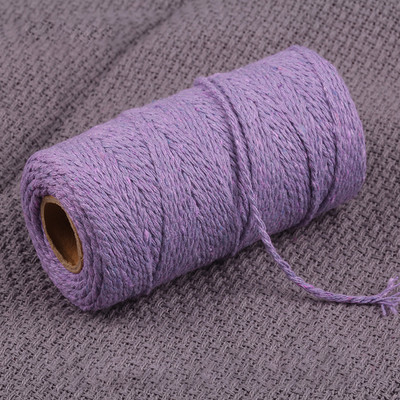 Bohemia Wedding Party Kućni dekor 2mm 100M Makrame kabel Uže Pamučni konac Konac Žice Rukotvorine DIY Šivanje Ručno izrađene zidne zavjese