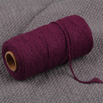 Bohemia Wedding Party Kućni dekor 2mm 100M Makrame kabel Uže Pamučni konac Konac Žice Rukotvorine DIY Šivanje Ručno izrađene zidne zavjese