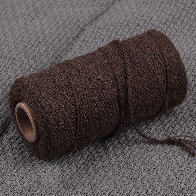 Bohemia Wedding Party Kućni dekor 2mm 100M Makrame kabel Uže Pamučni konac Konac Žice Rukotvorine DIY Šivanje Ručno izrađene zidne zavjese