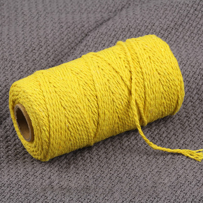 Bohemia Wedding Party Kućni dekor 2mm 100M Makrame kabel Uže Pamučni konac Konac Žice Rukotvorine DIY Šivanje Ručno izrađene zidne zavjese