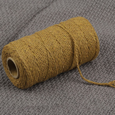 Bohemia Wedding Party Kućni dekor 2mm 100M Makrame kabel Uže Pamučni konac Konac Žice Rukotvorine DIY Šivanje Ručno izrađene zidne zavjese