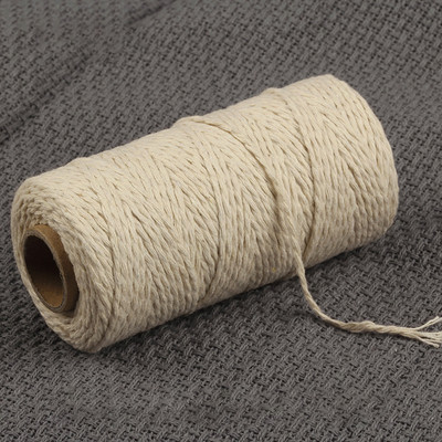 Bohemia Wedding Party Kućni dekor 2mm 100M Makrame kabel Uže Pamučni konac Konac Žice Rukotvorine DIY Šivanje Ručno izrađene zidne zavjese