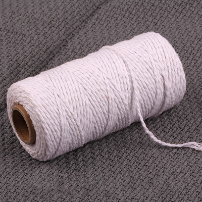 Bohemia Wedding Party Kućni dekor 2mm 100M Makrame kabel Uže Pamučni konac Konac Žice Rukotvorine DIY Šivanje Ručno izrađene zidne zavjese