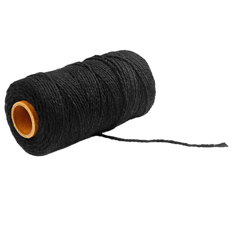 Bohemia Wedding Party Kućni dekor 2mm 100M Makrame kabel Uže Pamučni konac Konac Žice Rukotvorine DIY Šivanje Ručno izrađene zidne zavjese