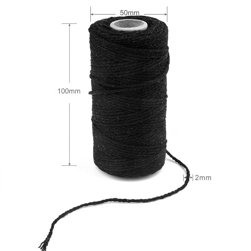 Bohemia Wedding Party Kućni dekor 2mm 100M Makrame kabel Uže Pamučni konac Konac Žice Rukotvorine DIY Šivanje Ručno izrađene zidne zavjese