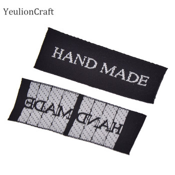 Chzimade 100 бр./лот Ръчно изработени етикети за дрехи Тъкани релефни етикети от плат за дрехи Направи си сам шевни материали