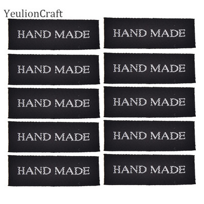 Chzimade 100Pcs/lot Ετικέτες Ετικέτες Χειροποίητα Ρούχα Υφαντές ανάγλυφες υφασμάτινες ετικέτες για υλικά ραπτικής ρούχων Diy