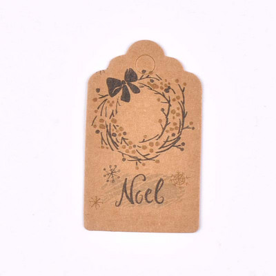 50 kom. Oznaka od kraft papira za kutiju slatkiša Ukras za božićno drvce Oslikane oznake za privjeske Oznake za darove Naljepnice za DIY ručno izrađene dekoracije za zabave c3010