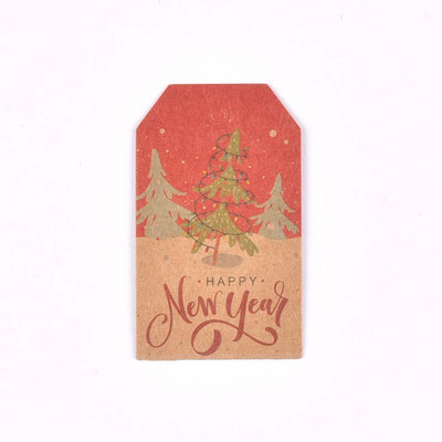 50 kom. Oznaka od kraft papira za kutiju slatkiša Ukras za božićno drvce Oslikane oznake za privjeske Oznake za darove Naljepnice za DIY ručno izrađene dekoracije za zabave c3010