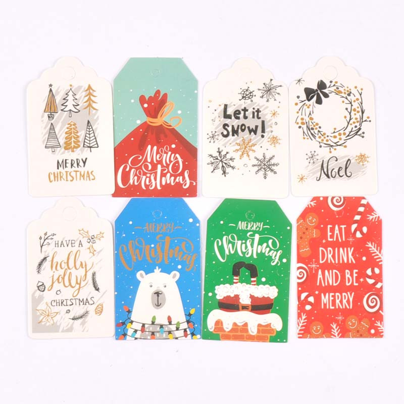 50 kom. Oznaka od kraft papira za kutiju slatkiša Ukras za božićno drvce Oslikane oznake za privjeske Oznake za darove Naljepnice za DIY ručno izrađene dekoracije za zabave c3010
