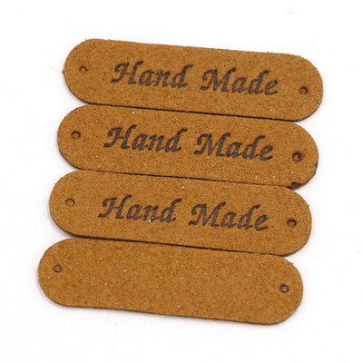 20kom Ručno izrađene naljepnice Oznake Šarena PU kožna Ručno izrađena oznaka odjeće Naljepnica za pletenje DIY Poklon torba Dodaci za šivanje šešira 45x13MM