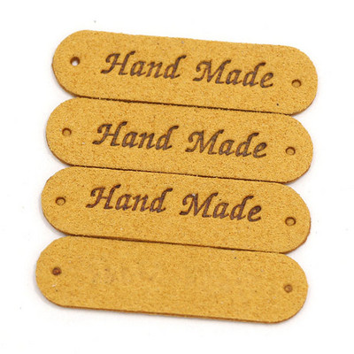 20kom Ručno izrađene naljepnice Oznake Šarena PU kožna Ručno izrađena oznaka odjeće Naljepnica za pletenje DIY Poklon torba Dodaci za šivanje šešira 45x13MM