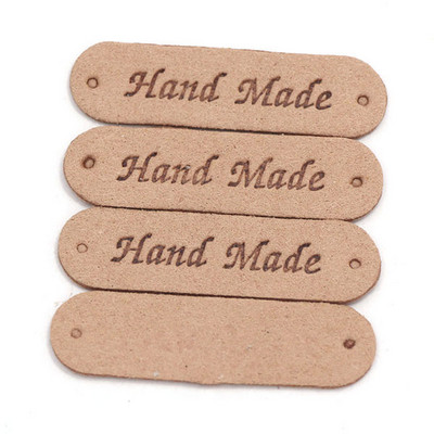 20kom Ručno izrađene naljepnice Oznake Šarena PU kožna Ručno izrađena oznaka odjeće Naljepnica za pletenje DIY Poklon torba Dodaci za šivanje šešira 45x13MM